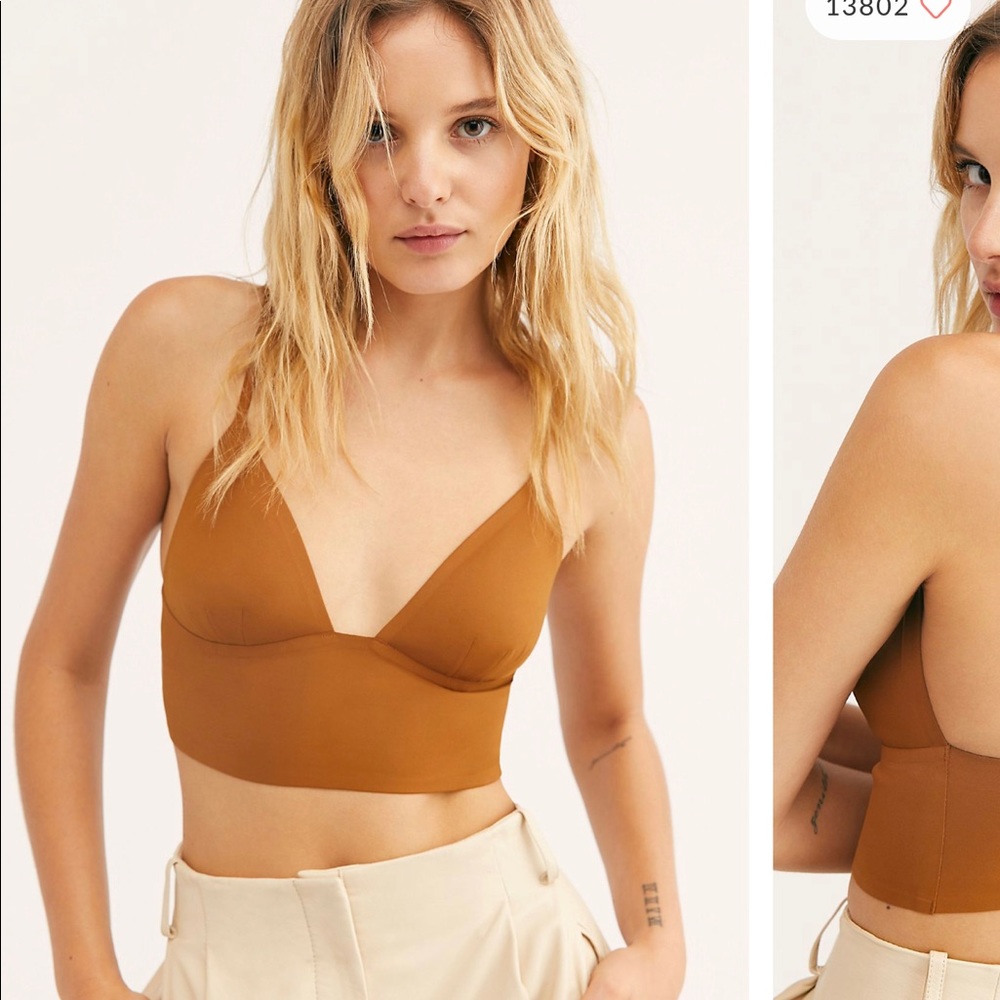 Brand new free people sage longline neo bralette